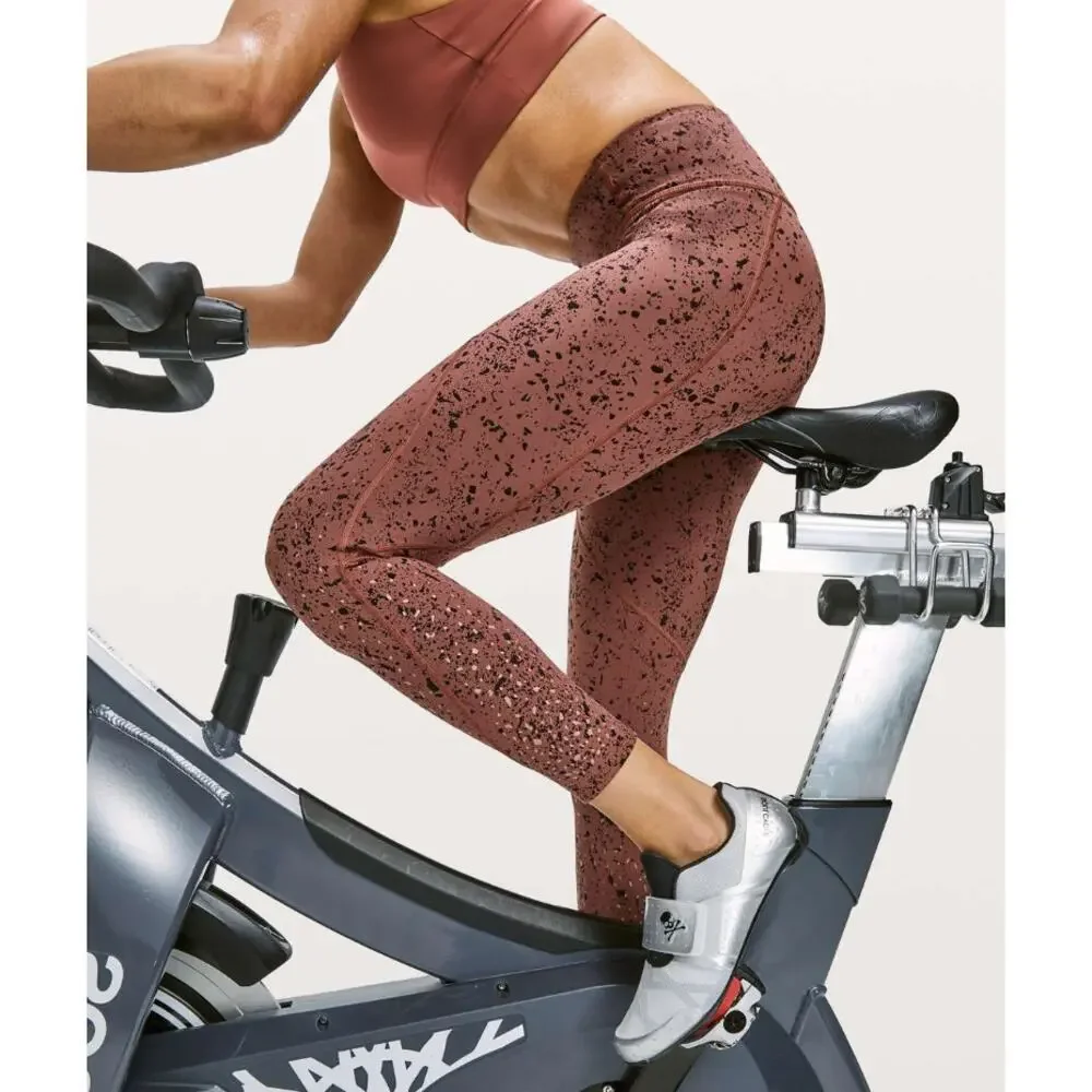 LULULEMON To The Beat Tight X SOULCYCLE 2 Tempo Splatter Adobe Dust size 6